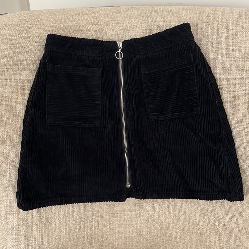 Black Urban Outfitters, corduroy skirt.